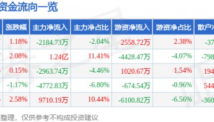 股票行情快报：指南针（300803）6月5日主力资金净卖出2184.73万元