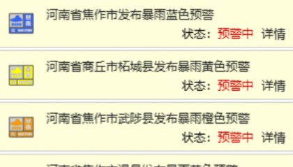 河南三地发布暴雨红色预警！本轮降水最强时段持续中，高速多个路段禁行→