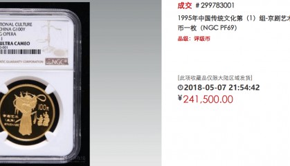 一枚24万？金银币上的国粹之美，热门京剧纪念币大盘点