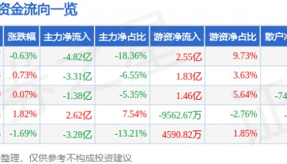 股票行情快报：比亚迪（002594）12月11日主力资金净卖出4.82亿元